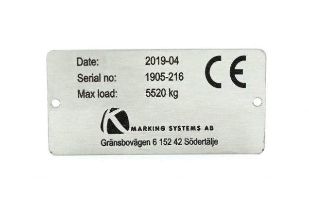 Skilt rostfritt stål 