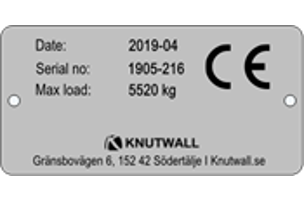 Graverad - CE skylt (Din logo)