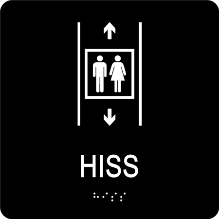 Hiss - informationsskylt