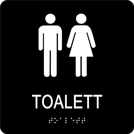 Toalettskylt (dam & herr) - informationsskylt