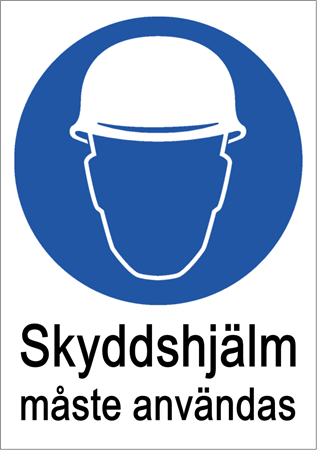Skyddshjälm måste användas - Påbudsskyltar 4.png